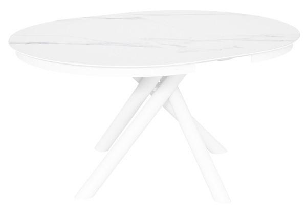 Стол Лондон-2С/R опоры белые керамика White Marble
