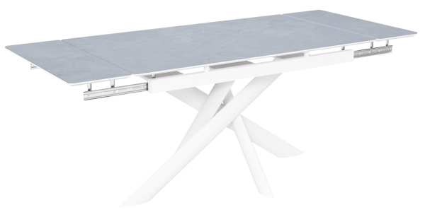 Стол Итали-1 опоры белые керамика Armani Grey