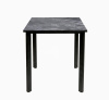 Стол DikLine DKT90 Керамика серый глянец (italian middle grey)/подстолье черное/опоры черные