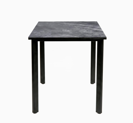 Стол DikLine DKT90 Керамика серый глянец (italian middle grey)/подстолье черное/опоры черные