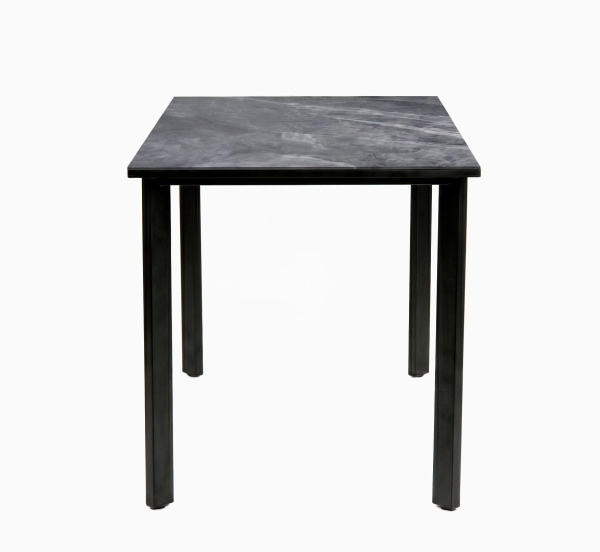 Стол DikLine DKT90 Керамика серый глянец (italian middle grey)/подстолье черное/опоры черные