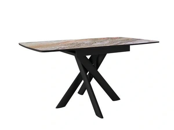 Стол DikLine DKB110 Керамика Venetian Brown Light/подстолье капучино/опоры черный