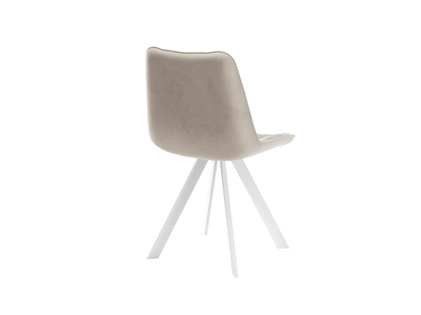 Стул DikLine 229 поворотный, B03 BEIGE, ножки белые