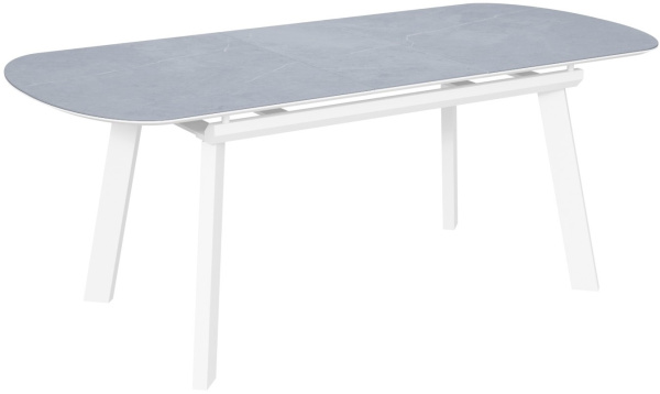 Стол Шамони-2 опоры белые керамика Armani Grey