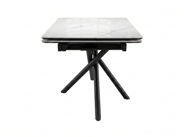 Стол DikLine BKX110 Керамика Carrara Gloss/подстолье черный/опоры черный
