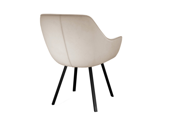 Стул DikLine 252 поворотный, B03 BEIGE, ножки черные