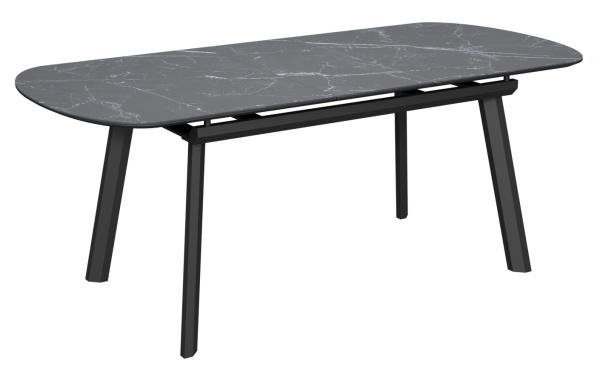 Стол Шамони-1 опоры черные керамика Black Marble