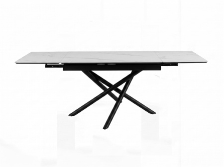 Стол DikLine BKX110 Керамика Carrara Gloss/подстолье черный/опоры черный