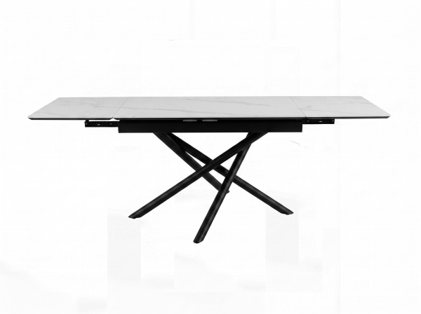 Стол DikLine BKX110 Керамика Carrara Gloss/подстолье черный/опоры черный
