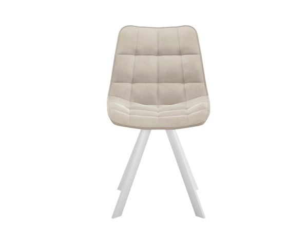 Стул DikLine 229 поворотный, B03 BEIGE, ножки белые