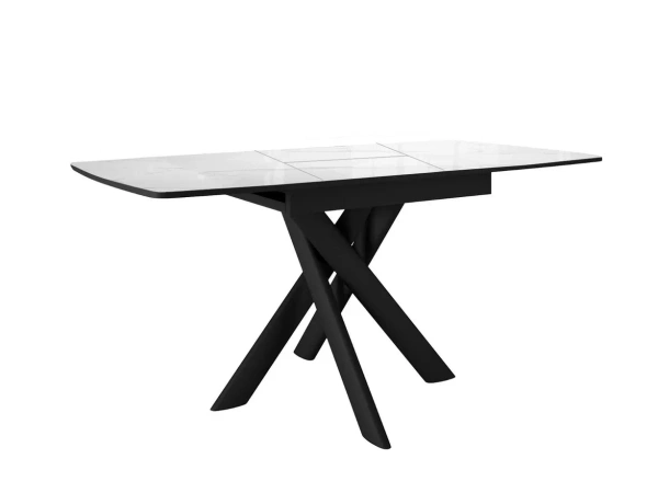 Стол DikLine DKB110 Керамика Carrara Gloss/подстолье черный/опоры черный