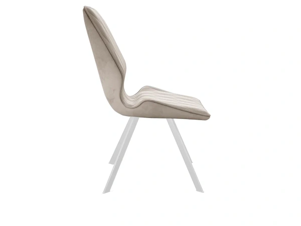 Стул DikLine 243 B03 BEIGE поворотный, ножки белые