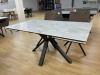 Стол AXEL 160 Bianka Gold Ceramica Lux NS