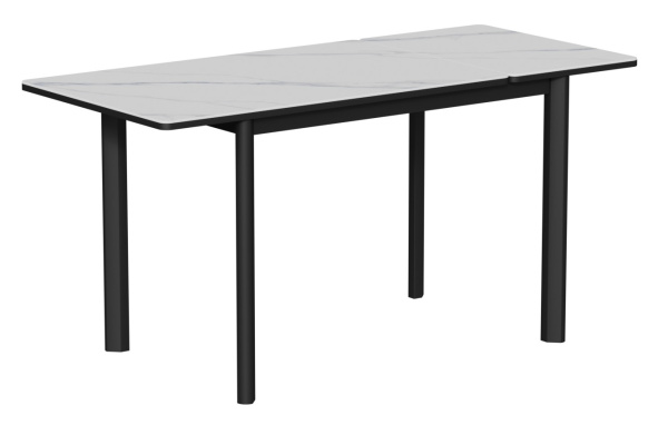 Стол Римини-1С EVO черные керамика White marble
