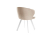 Стул DikLine 249 поворотный, B03 BEIGE, ножки белые