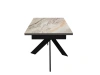 Стол DikLine EKX160 Керамика Venetian Brown Light (K4)/подстолье черный/опоры черный