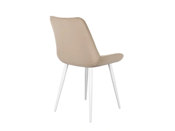 Стул DikLine 206М B03 BEIGE, ножки белые