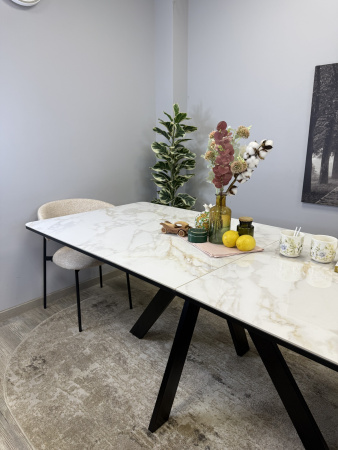 Стол KENNER DL1600 черный/керамика CARLA LARKIN арт.170116