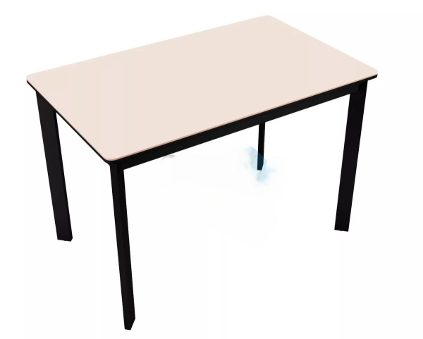 Стол DikLine LK110 Керамика Krater Perla (бежевый матовый) /подстолье черное/опоры черные