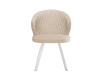 Стул DikLine 249 поворотный, B03 BEIGE, ножки белые