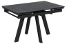 Стол Катана-1C 110х70 опоры черные керамика Black marble (черный мрамор)