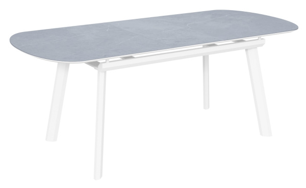 Стол Шамони-1 опоры белые керамика Armani Grey