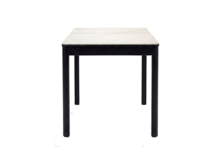 Стол DikLine DKQ120 Керамика Icelandic White Jade (Ostra Bianco Light)/подстолье черный/опоры черный
