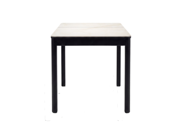 Стол DikLine DKQ120 Керамика Icelandic White Jade (Ostra Bianco Light)/подстолье черный/опоры черный