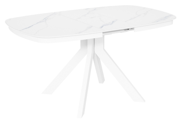 Стол Сохо-2С/Q опоры белые керамика White marble(белый мрамор)