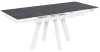 Стол Катана-1C 110х70 опоры белые керамика Black marble (черный мрамор)