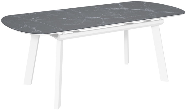 Стол Шамони-2 опоры белые керамика Black Marble